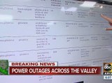 Power outages across the Valley