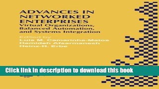 Books Advances in Networked Enterprises: Virtual Organizations, Balanced Automation, and Systems