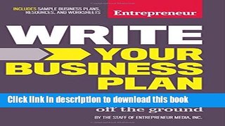 Ebook Write Your Business Plan: Get Your Plan in Place and Your Business off the Ground Full Online