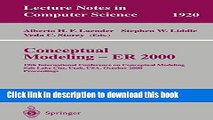 Ebook Conceptual Modeling - ER 2000: 19th International Conference on Conceptual Modeling, Salt