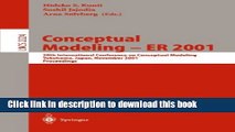 Books Conceptual Modeling - ER 2001: 20th International Conference on Conceptual Modeling,
