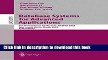 Books Database Systems for Advanced Applications: 9th International Conference, DASFAA 2004, Jeju