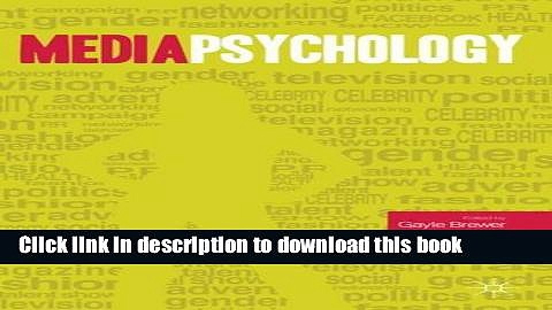 ⁣PDF  Media Psychology  Online