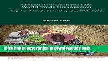 Books African Participation at the World Trade Organization: Legal and Institutional Aspects,
