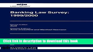 Books Banking Law Survey, 1999/2000 Full Online