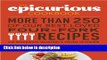 Books The Epicurious Cookbook: More Than 250 of Our Best-Loved Four-Fork Recipes for Weeknights,