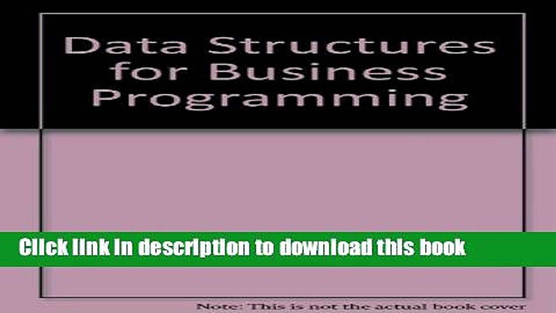 Books Data Structures for Business Programming Free Download