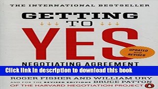 Books Getting to Yes: Negotiating Agreement Without Giving In Free Online