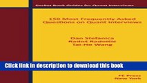 Books 150 Most Frequently Asked Questions on Quant Interviews Free Online