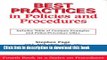 Books Best Practices in Policies and Procedures: Methods for finding policies and procedures