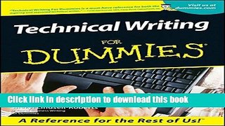 Books Technical Writing For Dummies Full Online
