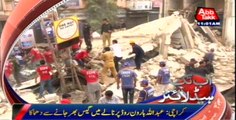 Two people injured after some parts of a building collapse in Saddar