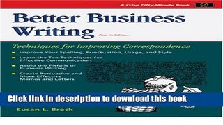 Ebook Crisp: Better Business Writing, Fourth Edition: Techniques for Improving Correspondence Free