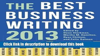 Books The Best Business Writing 2013 Free Online