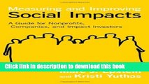 Ebook Measuring and Improving Social Impacts: A Guide for Nonprofits, Companies, and Impact