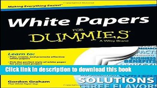 Books White Papers For Dummies Free Online