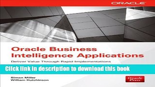 Books Oracle Business Intelligence Applications: Deliver Value Through Rapid Implementations Free