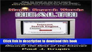 Books Magic Search Words-Health: Strategies and Search Tactics to Discover the Best of the
