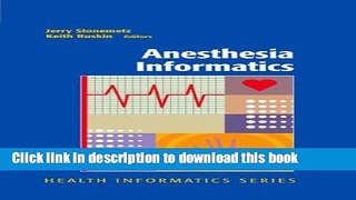 Ebook Anesthesia Informatics (Health Informatics) Free Online