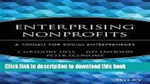 Books Enterprising Nonprofits: A Toolkit for Social Entrepreneurs Free Online