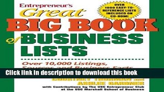Books Great Big Book of Business Lists (Great Big Book of Business Lists: All the Things You Need