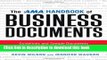 Books The AMA Handbook of Business Documents: Guidelines and Sample Documents That Make Business