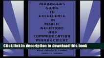 Books Manager s Guide to Excellence in Public Relations and Communication Management (Routledge