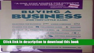 Ebook Buying a Business (For Very Little Cash) Free Online