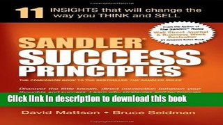 Books Sandler Success Principles : 11 Insights that will change the way you Think and Sell Full