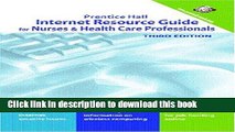 Ebook Internet Resource Guide for Nurses and Health Care Professionals (3rd Edition) Free Online