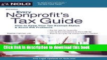 Books Every Nonprofit s Tax Guide: How to Keep Your Tax-Exempt Status   Avoid IRS Problems Free