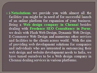 Web Design - INETSOLUTION - Freelance SEO Consultant Chennai