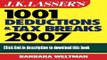 Books J.K. Lasser s?1001 Deductions and Tax Breaks 2007: Your Complete Guide to Everything