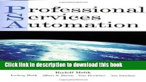 Books PSA: Professional Services Automation: Optimizing Project and Service Oriented Organizations