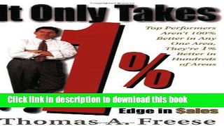 Books It Only Takes 1% to Have a Competitive Edge in Sales Free Online