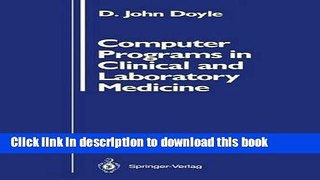 Ebook Computer Programs in Clinical and Laboratory Medicine Full Online