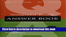 Ebook Nonprofit Board Answer Book: Practical Guidelines for Board Members and Chief Executives