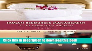 Books Human Resources Management in the Hospitality Industry Full Online