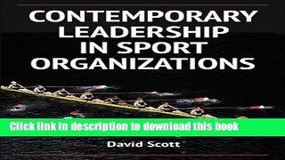 Books Contemporary Leadership in Sport Organizations Full Download