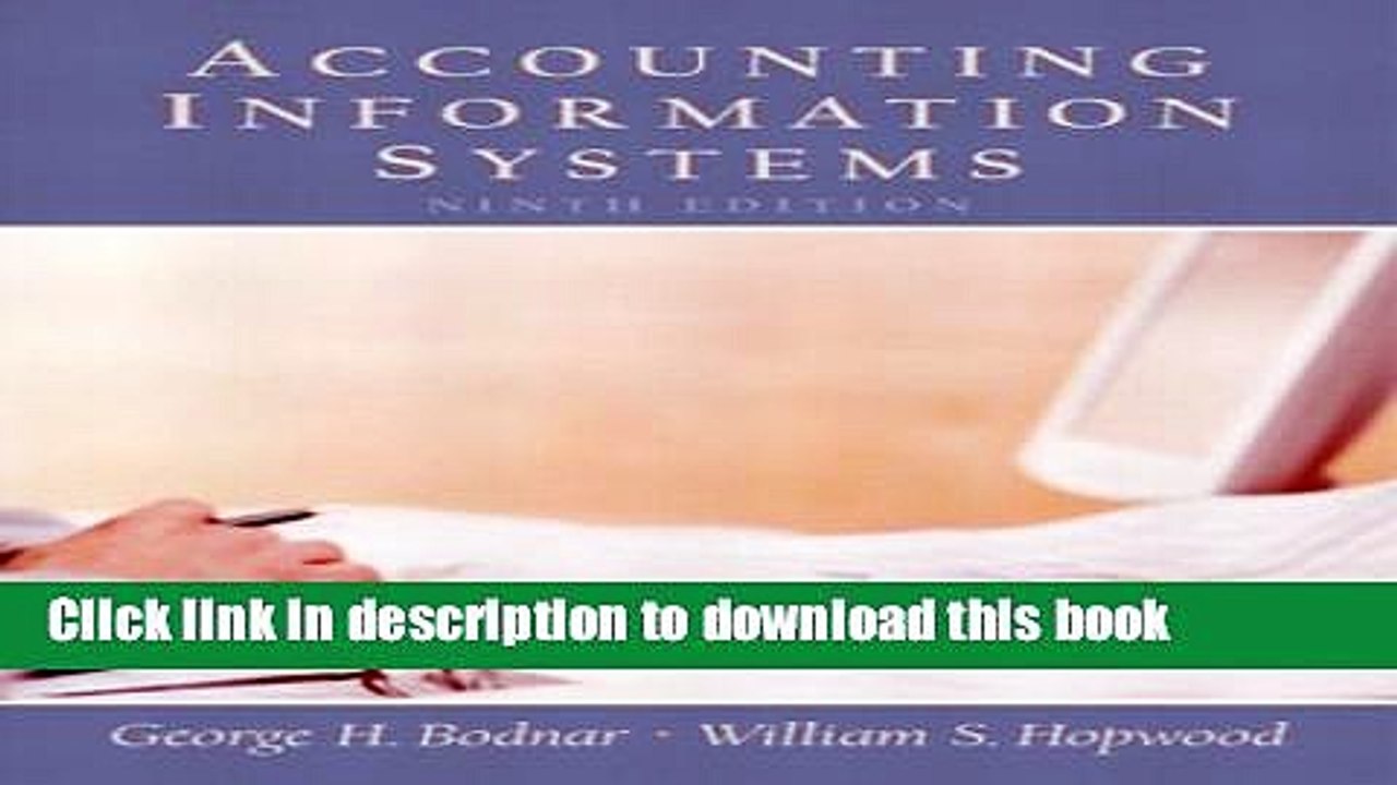 [Read PDF] Accounting Information Systems (9th Edition) Download Online