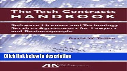 Ebook The Tech Contracts Handbook: Software Licenses and Technology Services Agreement for Lawyers