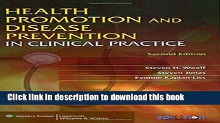 Ebook Health Promotion and Disease Prevention in Clinical Practice (Health Promotion   Disease