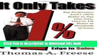 Ebook It Only Takes 1% to Have a Competitive Edge in Sales Free Online