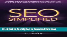 Ebook SEO Simplified: Learn Search Engine Optimization Strategies and Principles for Beginners