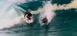 Soli Baileys :  surf avec un dauphin