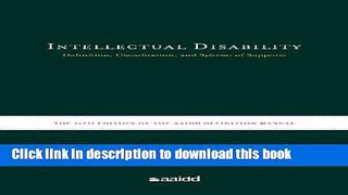 Books Intellectual Disability: Definition, Classification, and Systems of Supports (11th Edition)