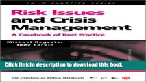 Books Risk Issues and Crisis Management in Public Relations: A Casebook of Best Practice (PR in