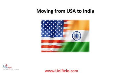 Moving to India from USA - UniRelo