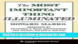 Ebook The Most Important Thing Illuminated: Uncommon Sense for the Thoughtful Investor (Columbia