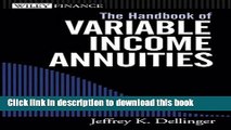 Books The Handbook of Variable Income Annuities Free Download